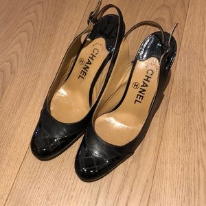 Chanel black heels